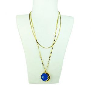 COLLANA PENDENTE LUNA BLU