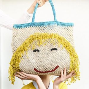 BORSA in  JUTA MISS MOLLY Natural with Blue, Yellow & Red