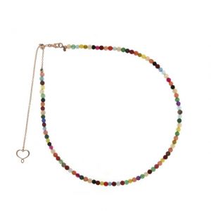 COLLANA GIROCOLLO IN PIETRE DI GIADA MULTICOLOR