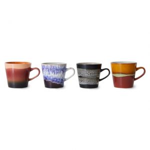 TAZZE DA CAFFE' AMERICANO IN CERAMICA Set di 4