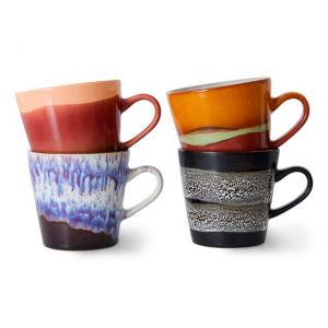 TAZZE DA CAFFE' AMERICANO IN CERAMICA Set di 4