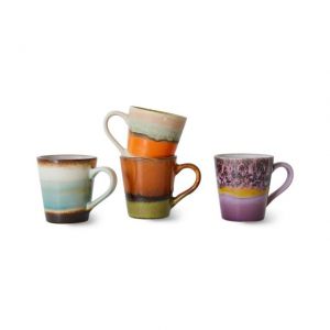 TAZZE DA CAFFE' IN CERAMICA Set di 4