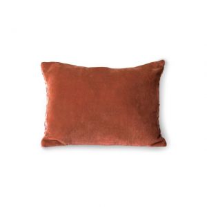 CUSCINO TESSUTO JACQUARD FLOREALE ROSSO ROSA 40 x 30 cm