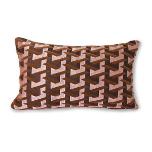 CUSCINO GEOMETRICO BORDEAUX 30 x 50 cm