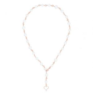 ROSARIO CORTO PERLE BIANCHE