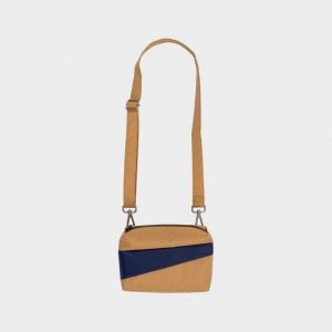 THE NEW BUM BAG Camel & Navy SMALL