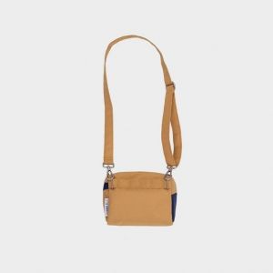 THE NEW BUM BAG Camel & Navy SMALL