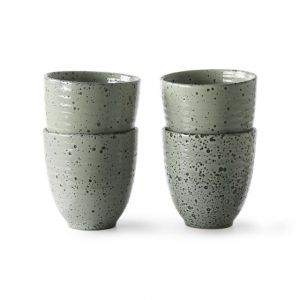 TAZZE IN CERAMICA VERDE Set di 4