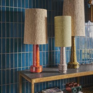 BASE LAMPADA IN GRES RETRO MARRONE