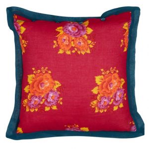 FEDERA ORGANZA 45 x 45 cm Tiger Flower Ruby Red