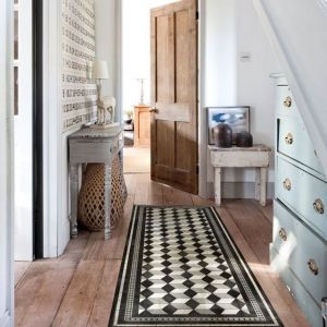 TAPPETTO IN VINILE DECORO BAUHAUS Silver 60 x 180 cm