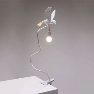 LAMPADA USB IN RESINA CON MORSETTO SPARROW-LANDING CON TRASFORMATORE