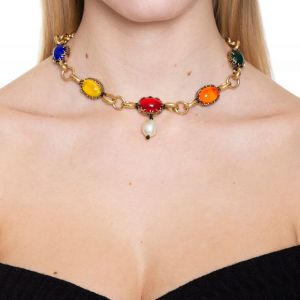 COLLANA CABOCHON E PERLA