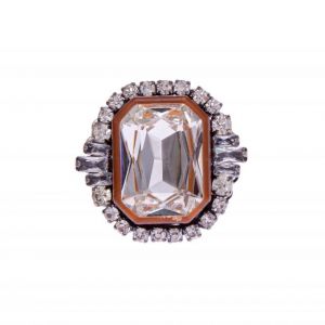 ANELLO PIETRA MAXI E STRASS