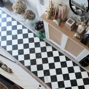 TAPPETTO IN VINILE DECORO CHESS 80 x 300 cm