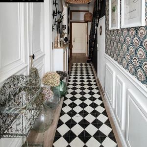 TAPPETTO IN VINILE DECORO CHESS 80 x 300 cm