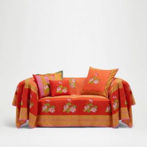 FEDERA COTONE 45 x 45 cm Tea Flower Red Orange