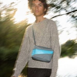 THE NEW BUM BAG Grey & Key Blue SMALL