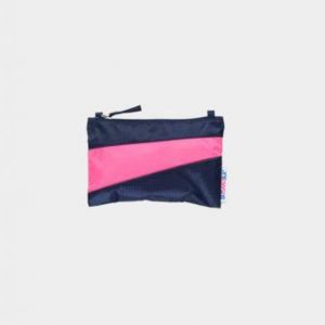 THE NEW POUCH Navy & Fluo Pink SMALL