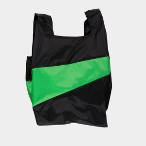 THE NEW SHOPPING BAG Black & Greenscreen LARGE