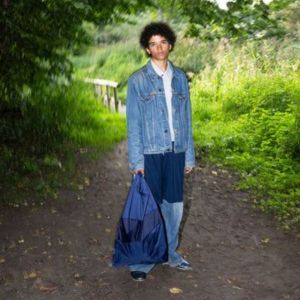 THE NEW SHOPPING BAG Navy & Water LARGE