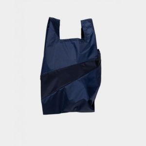THE NEW SHOPPING BAG Navy & Water MEDIUM