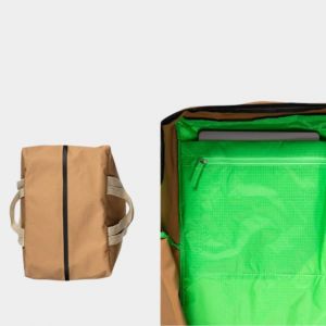 BORSA THE NEW TOTE BAG Camel & Greenscreen LARGE