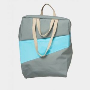 BORSA THE NEW TOTE BAG Grey & Key Blue LARGE