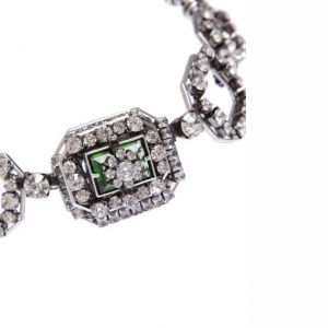 CHOKER CON RETTANGOLI DI STRASS E GIOIELLO CENTRALE