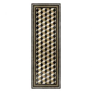 TAPPETTO IN VINILE DECORO BAUHAUS Gold 80 x 195 cm