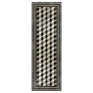 TAPPETTO IN VINILE DECORO BAUHAUS Silver 60 x 180 cm