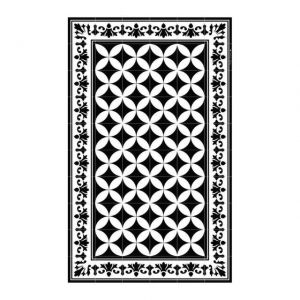 TAPPETTO IN VINILE DECORO SOFI BLACK and WHITE 80 x 195 cm
