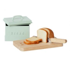 SCATOLA IN MINIATURA PER IL PANE CON UTENSILI