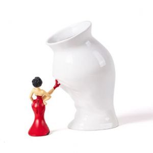 VASO CON STATUETTA IN RESINA CIRCUS LUCY