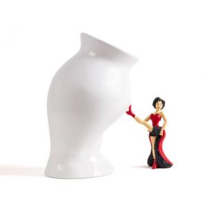 VASO CON STATUETTA IN RESINA CIRCUS LUCY