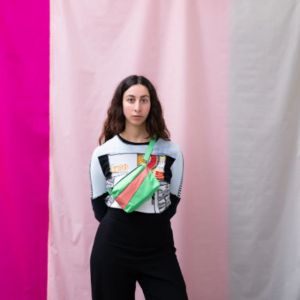 THE NEW BUM BAG Greenscreen & Coral SMALL