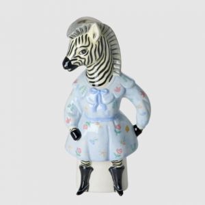 VASO-BROCCA IN CERAMICA Zebra Blu tenue Nathalie Lété