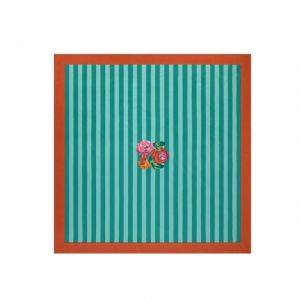 TELO COTONE 180 x 180 cm Nizam Stripes aqua veronese