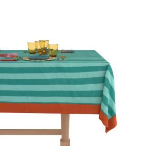 TELO COTONE 180 x 180 cm Nizam Stripes aqua veronese