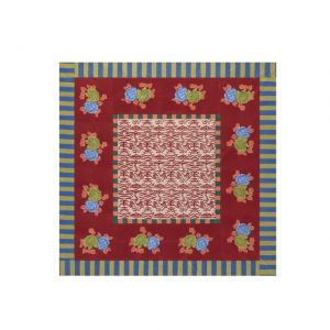 TELO COTONE 180x180cm Indian Tiger red