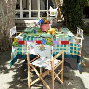 TELO COTONE 220 x 220 cm Ankara Aqua