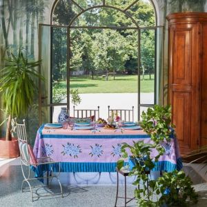 TELO COTONE 180 x 350 cm Oleander Lilac Peach