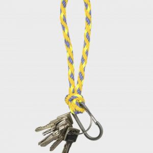 The new keychain kumihimo treble & fluo yellow