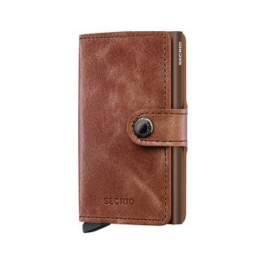 Miniwallet vintage cognac-brown