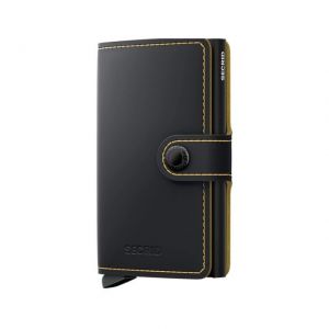 Miniwallet matte black & ochre