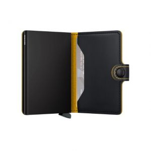 Miniwallet matte black & ochre