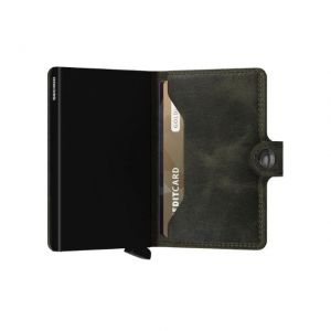 Miniwallet vintage olive-black
