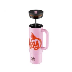 Straw Cup 800ml Hey! pink