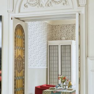 Telo Cotone 180x180cm Leopard Stripes Sky