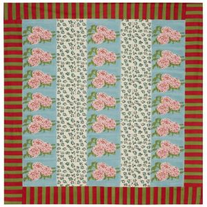 Telo Cotone 180x180cm Leopard Stripes Sky